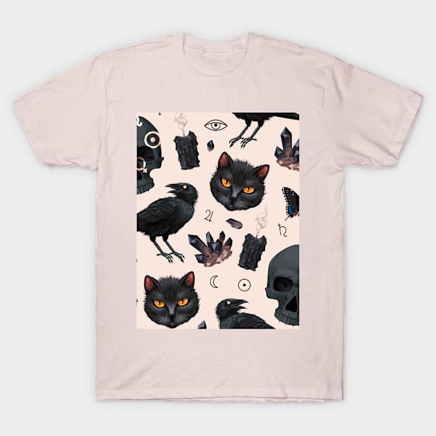 Skull witch Halloween T-Shirt by igzine